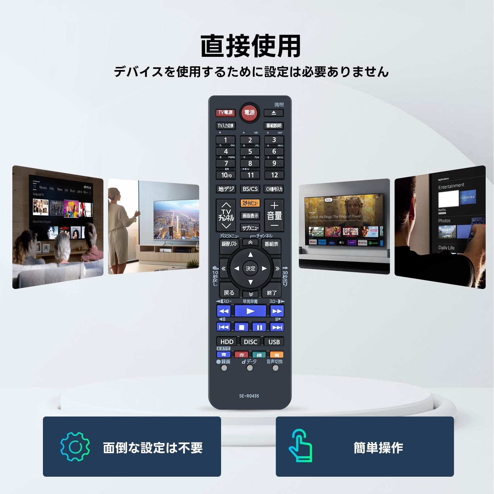 Amazon | ブルーレイレコーダーリモコン SE-R0435 for TOSHIBA 東芝